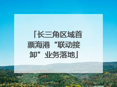 长三角区域首票海港“联动接卸”业务落地