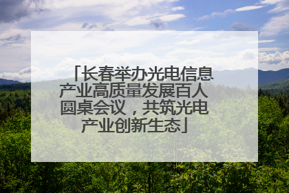 长春举办光电信息产业高质量发展百人圆桌会议，共筑光电产业创新生态