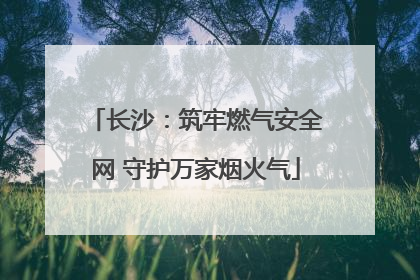 长沙：筑牢燃气安全网 守护万家烟火气