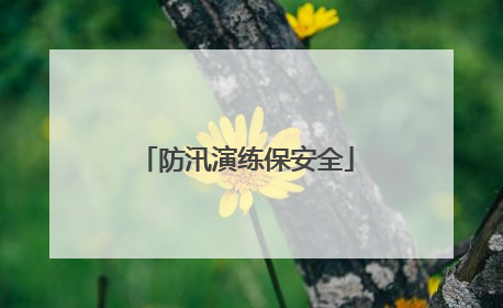 防汛演练保安全