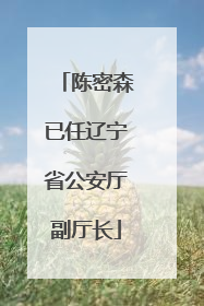陈密森已任辽宁省公安厅副厅长