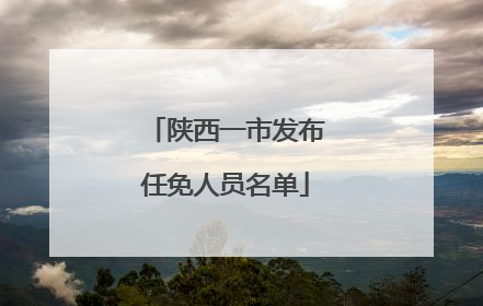 陕西一市发布任免人员名单