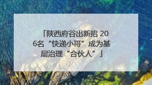 陕西府谷出新招 206名“快递小哥”成为基层治理“合伙人”