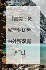 霞美：拓展产业优势内外贸双翼齐飞