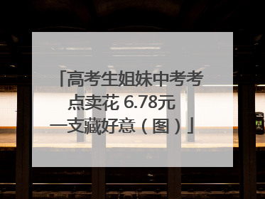 高考生姐妹中考考点卖花 6.78元一支藏好意（图）