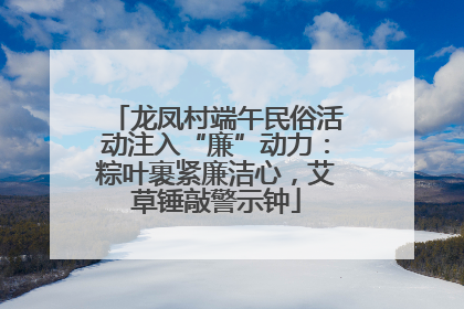 龙凤村端午民俗活动注入“廉”动力：粽叶裹紧廉洁心，艾草锤敲警示钟