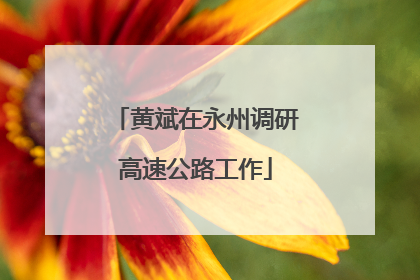 黄斌在永州调研高速公路工作