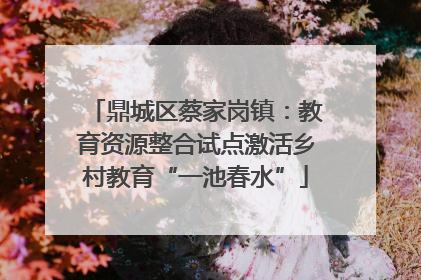 鼎城区蔡家岗镇：教育资源整合试点激活乡村教育“一池春水”
