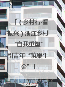 （乡村行·看振兴）浙江乡村“自我重塑” 引青年“筑巢生金”