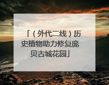 （外代二线）历史植物助力修复庞贝古城花园