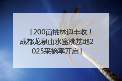 200亩桃林迎丰收！成都龙泉山水蜜桃基地2025采摘季开启