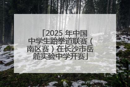 2025 年中国中学生跆拳道联赛（南区赛）在长沙市岳麓实验中学开赛
