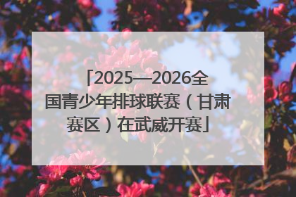 2025—2026全国青少年排球联赛（甘肃赛区）在武威开赛