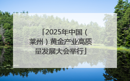 2025年中国（莱州）黄金产业高质量发展大会举行