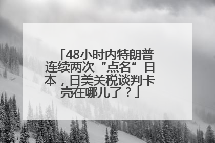 48小时内特朗普连续两次“点名”日本，日美关税谈判卡壳在哪儿了？