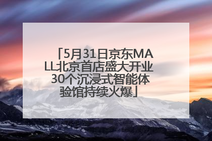 5月31日京东MALL北京首店盛大开业 30个沉浸式智能体验馆持续火爆