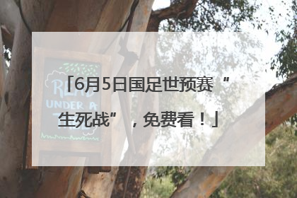 6月5日国足世预赛“生死战”，免费看！