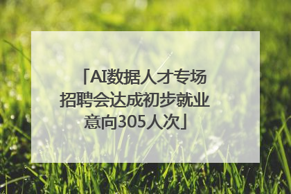 AI数据人才专场招聘会达成初步就业意向305人次
