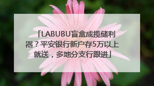 LABUBU盲盒成揽储利器？平安银行新户存5万以上就送，多地分支行跟进